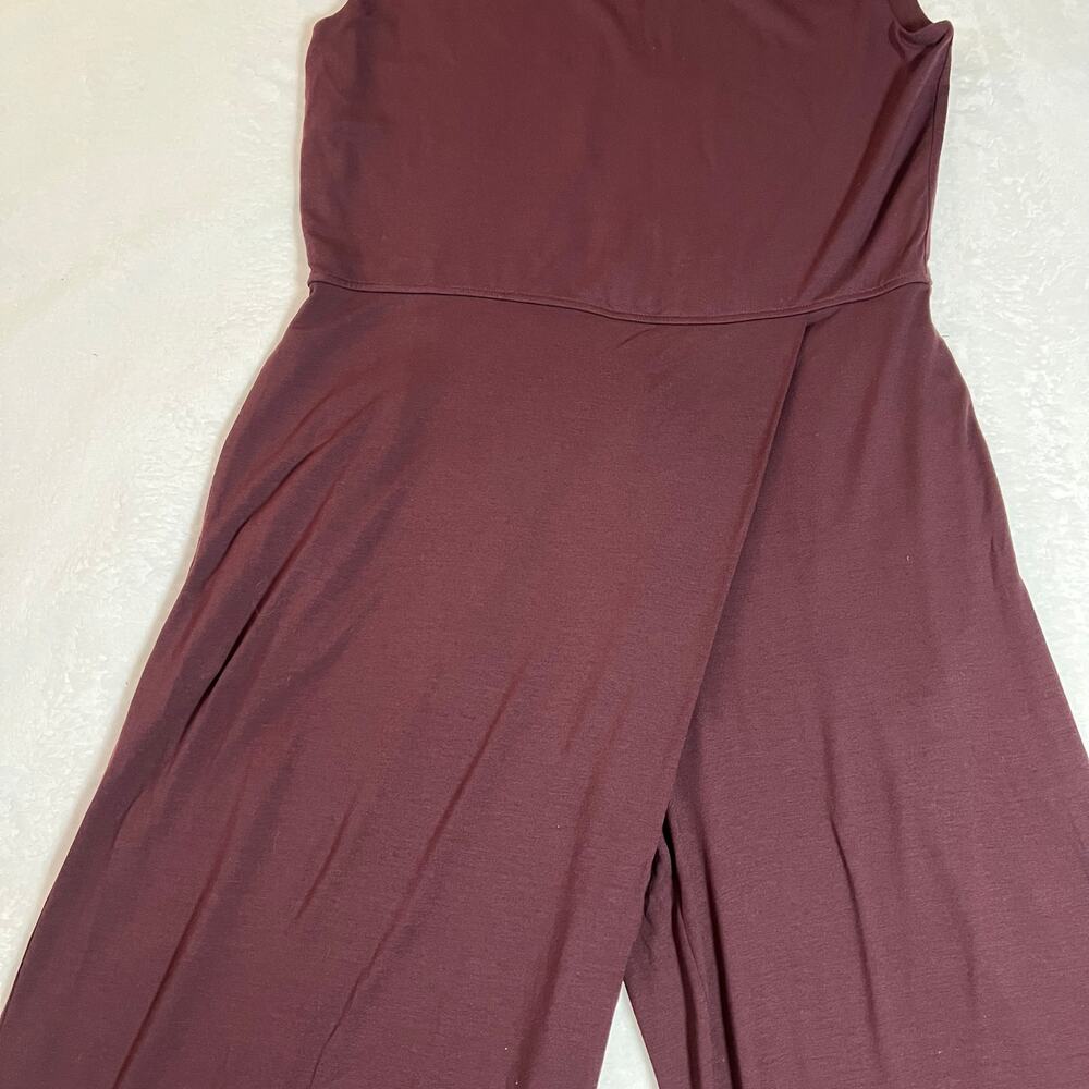 NEW Eileen Fisher Lightweight Viscose Jersey Faux-Wrap Jumpsuit Cassis Size S - Picture 9 of 11